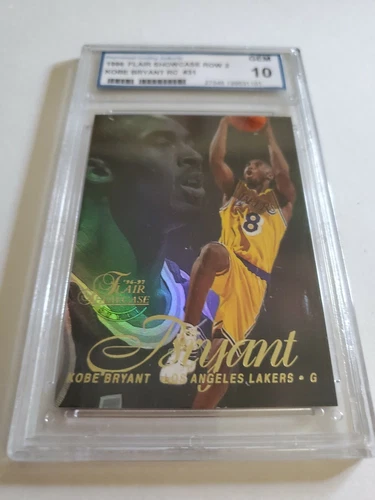KOBE "BLACK MAMBA" BRYANT HOF ROOKIE 1996-97 Flair Showcase Row 2 #31 PGA 10