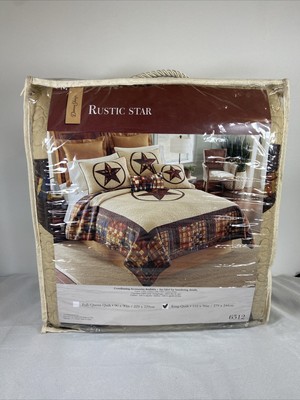 Donna Sharp 6512 Rustic Star King Quilt 100% Cotton New In Package