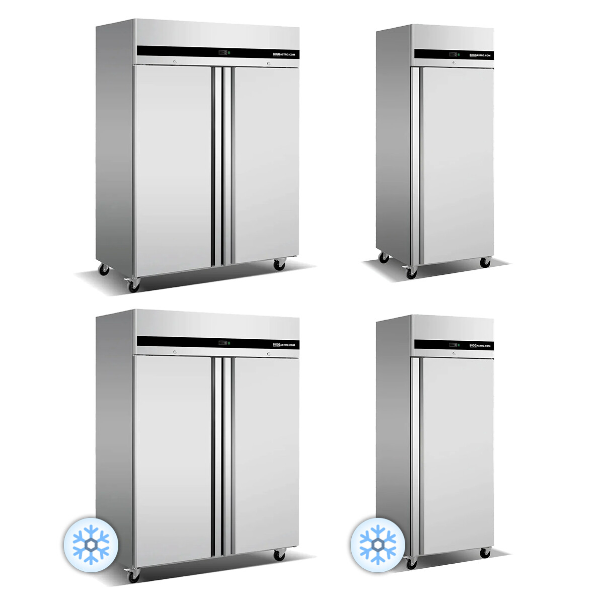BigGastro - Kühl- / Tiefkühlschränke Edelstahl - Verschiedene Ausführungen