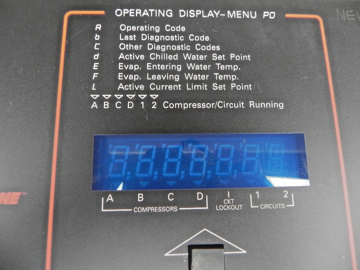 TRANE CHILLER ADAPTIVE CONTROL PANEL DISPLAY X13650362-06 TRANE CHILLER ADAPTIVE CONTROL PANEL DISPLAY X13650362-06