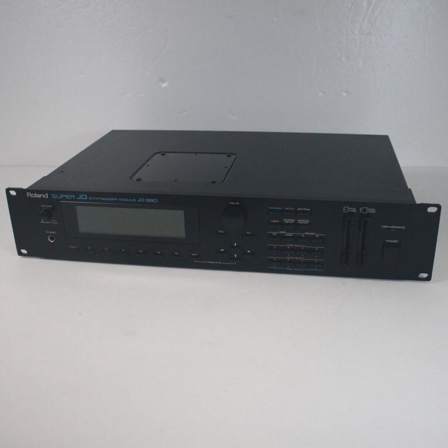 希少 Roland JD-990（SUPER JD）シンセサイザー モジュール MATRIXSYNTH: 1993 Roland Super JD-990 Sound Module SN ZF03271