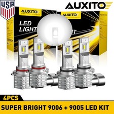 Auxito 9006 9005 Led High Low Beam Headlight Bulbs Combo 400w 6500k Cool White 4 Auxito 9006 9005 Led High Low Beam Headlight Bulbs Combo 400w 6500k Cool White 4