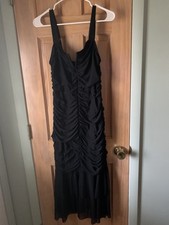 Shein Black Cocktail Dress / Rouching / Slimming