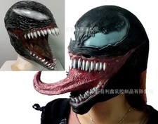 Latex Venom Mask Full Face Headgear Vintage Monster Mask Halloween Cosplay Gift