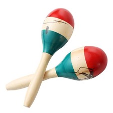 Maracas Large Colorful Wood Rumba Shakers Rattle Hand Percussion of Sand of t...