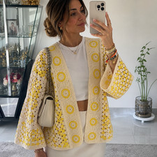 Damen Strickjacke gehäkelt