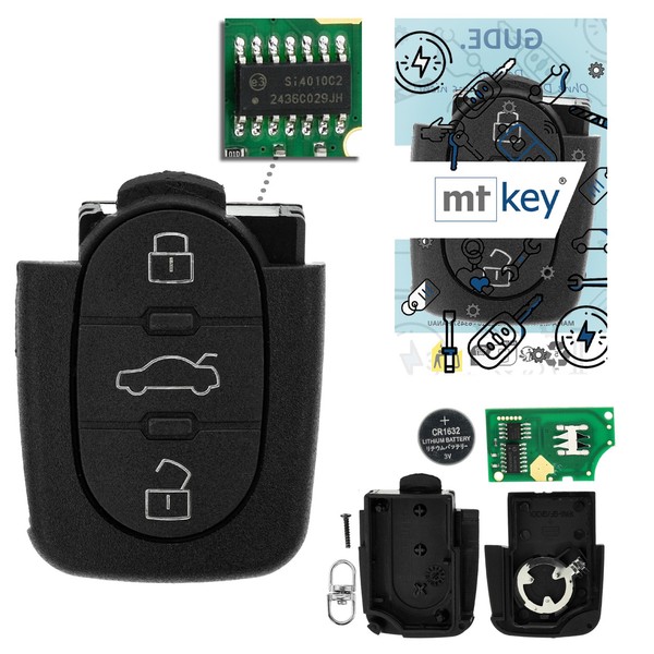 Funk SchlüSsel FüR Audi A3 8L A4 B5 A6 C5 A8 D2 Tt 8N 4D0837231A Fernbedienung-image