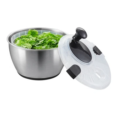 Essoreuse à Salade Bol en Inox 4,5 L pour Séchage des Légumes sans BPA