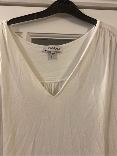 White Butterfly Flare Sleeve Tunic Dress Size XS - Picture 2 of 6