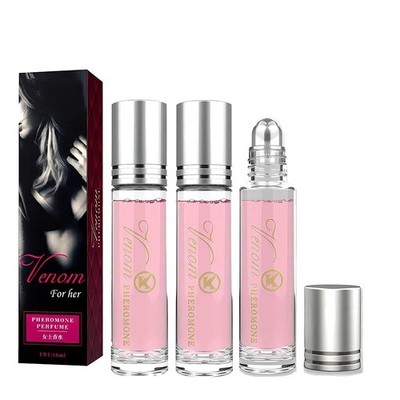 3Pcs pheromones perfumes for women,Lunex Phero 0.33 Fl Oz (Pack of 3), Silver 