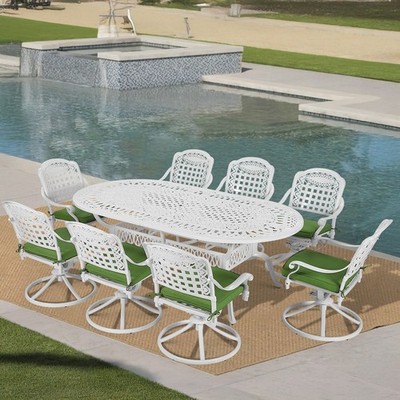 9-Piece Outdoor Patio Furniture Dining Set Cast Aluminum Conversation Chair Set