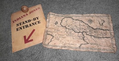 DISNEYLAND INDIANA JONES ADVENTURE SPECIAL EVENT SIGN & MAP PROP