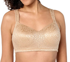 Breezies Wild Rose Contour Wirefree Bra 44DD Warm A655490 Foam Cups 12196