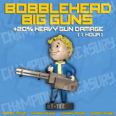 FALLOUT 76 [PC] x1000 BOBBLEHEADS BIG GUNS +20% HEAVY GUNS DAMAGE FOR 1 HOUR