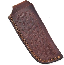 Leather Knife Sheath, Pocket Folding Knife Sheath with Belt Loop, Knife Cover,Kn