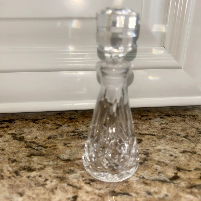 Vintage WATERFORD LISMORE SQUARE PERFUME DECANTER W/STOPPER