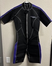 Women's Cressi Lido 2mm Shorty Wetsuit Black/Purple - Size XL/5