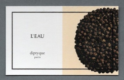 Advertising card - advertising card - L'Eau de Diptyque double sided