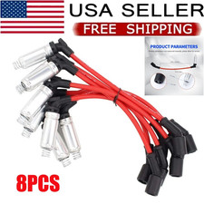 8x M8-48322 Perforamce Spark Plug Wires For Chevy Gmc Ls1 Vortec 4.8 5.3 6.0l Us