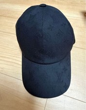LOUIS VUITTON Baseball Cap Newsboy Cap Monogram Essential Black Size 62 w/Box