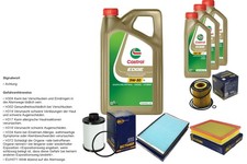 SCT Inspektionspaket 8L CASTROL EDGE 5W-30 C3 für Opel Astra H Twintop 1.9 CDTi
