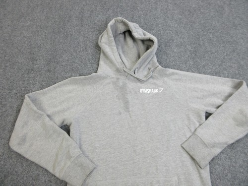 Gymshark Hoodie Mens Medium Gray Pullover Sweatshirt Kangaroo Pocket Athletic - Picture 3 of 15