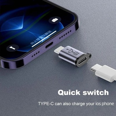 USB-C Female to Type-C Micro USB Mini USB Adapter 480Mbps Data 2.4A Charging.