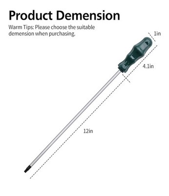 Extra Long Torx Screwdrivers Set, 5Pcs 12In Magnetic Torx Screwdrivers Set, 
