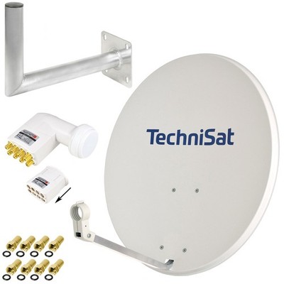 SAT Anlage TechniSat 80cm Schüssel + Opticum Octo LNB Wandhalter 45cm HDTV HD h