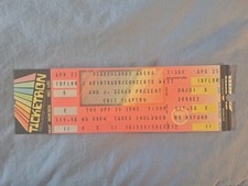 April 4-25-85 1985 ERIC CLAPTON Ticket Stub Meadowlands Arena New Jersey