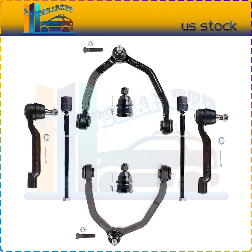 8 Pair Control Arm Ball Joints Tie Rod Suspenesion For 1989-1997 Mercury Cougar