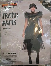 Spooktacular Creations Prom Dress Woman  s Large Black Gothic Dress Necklace