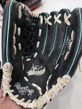 Rawlings Fastpitch Softball Glove WFP115MT Black Leather 11.5" Right Hand Throw