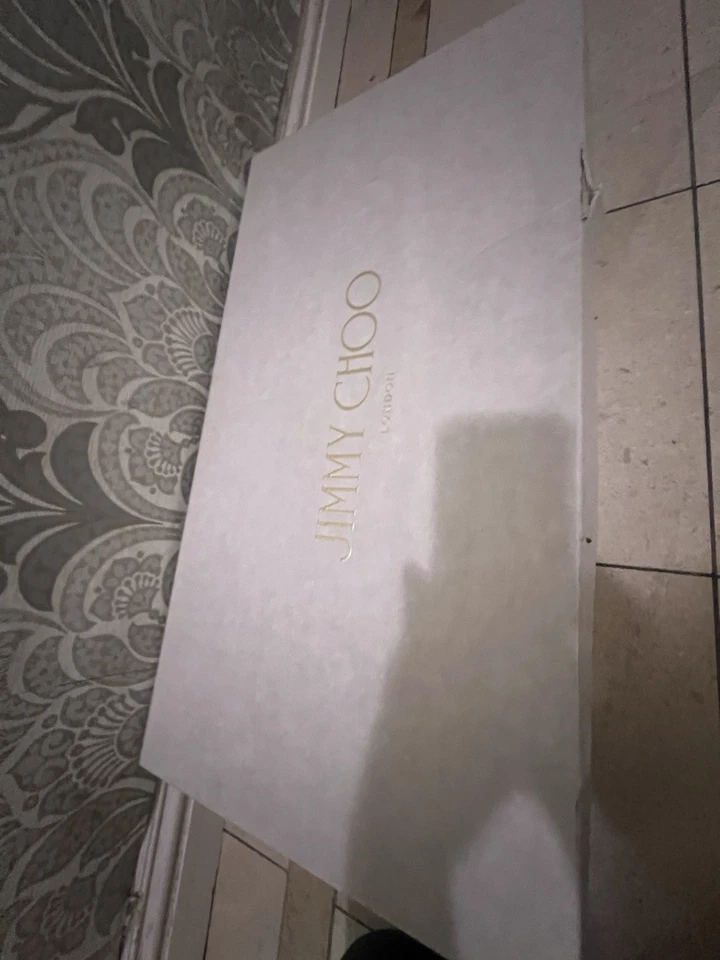 Jimmy Choo Silver Studded Suede Mid Calf Boots Stiletto Heel Sexy Black Size 37 - Image 2 of 4