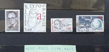 petit lot  timbres france oblitérés année 1986  n° 2406 2407 2408 2409
