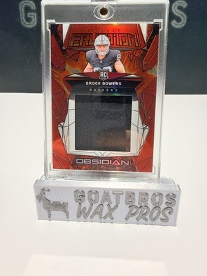 2024 Brock Bowers Obsidian Rookie Eruption Red Flood Patch Raiders SSP#/75,  