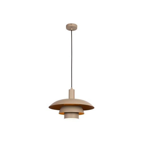 Retro HäNgelampe Metall Taupe Esstisch KüChe E27 Ø38 Cm Pendelleuchte Esszimmer-image