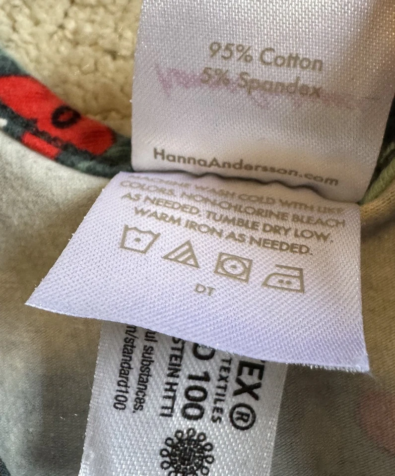 Hanna Andersson Girls' Long Sleeve Green Red Flower Holiday Skater Dress US 10 - Image 2 of 4