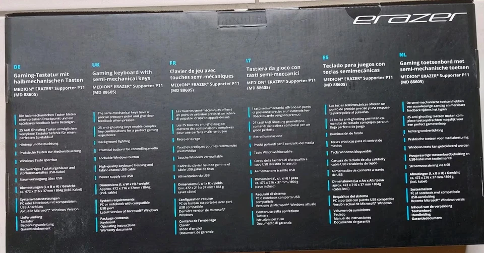 Erazer Gaming Keyboard Supporter P11 Black - Bild 3 von 3