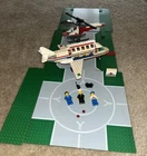 1996 LEGO Classic Town 6396 Passenger Jet & Runway Parts & Minifigs + Helicopter