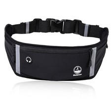 Slim Running Belt Fanny Packs for Men Women, Waist Pack Running Phone C Black