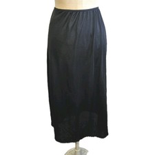 Warner's Vintage Black Half Slip Women's Size Medium Retro Grannycore Lingerie