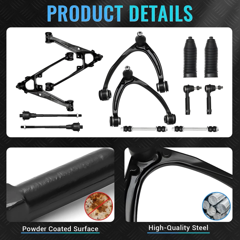 Front Upper Lower Control Arms For 2007-2013 Escalade Chevy Silverado GMC Sierra Foto 2 de 4