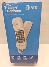 AT T Trimline Telephone with 13 Number Memory White Lighted Keypad Mute