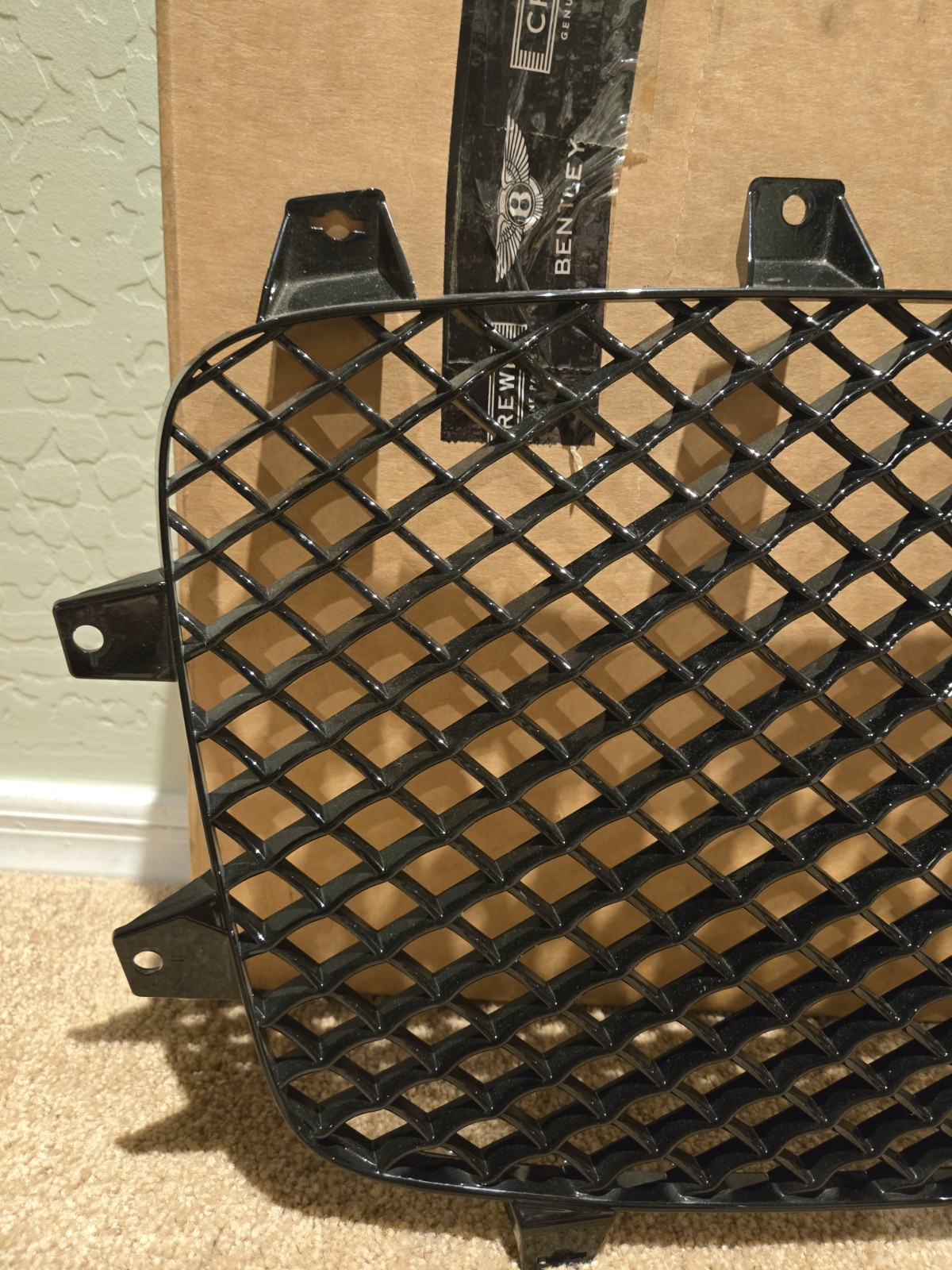 NEW OEM 12-18 Bentley Continental GT GTC Front Right Black Mesh Grille 3W3853684