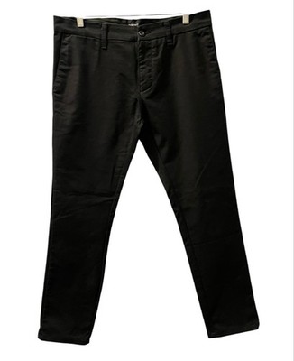 Carhartt WIP Sid Pants Black Slim Tapered Chino Trousers Men's Size 34x30