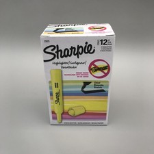 Sharpie Tank Highlighters  Chisel Tip Yellow Highlighter Pens, 12 Count New