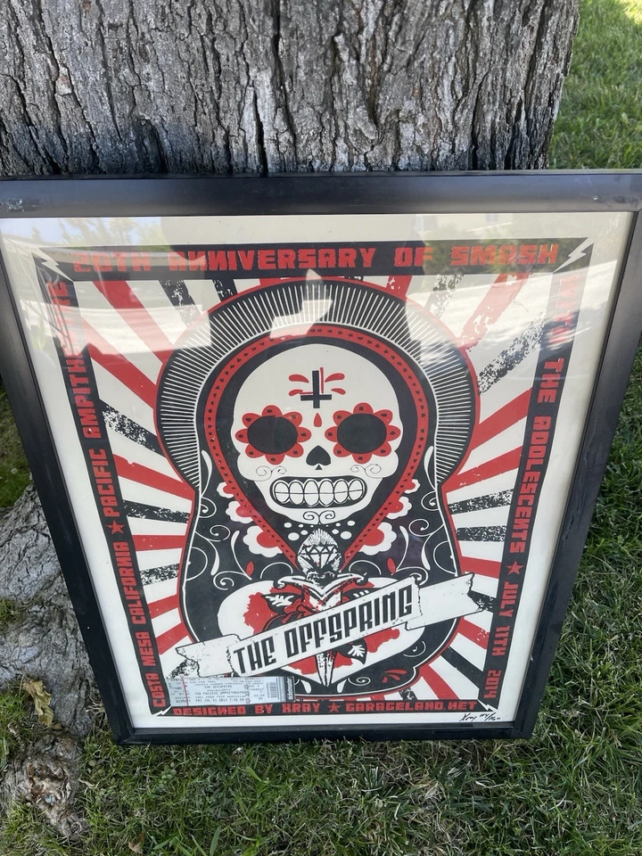 THE OFFSPRING 20th Anniversary Poster - Smash July 11th 2014 vintage rare #/160 - Image 2 of 4