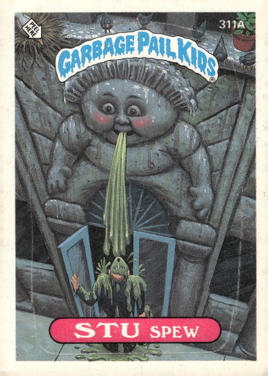 1987 Topps Garbage Pail Kids Series 8 #311b Slimin' SImon