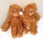 Vintage 1994 Ty Classics Tango Orangutan Ape Plush Stuffed Animal Set of 2